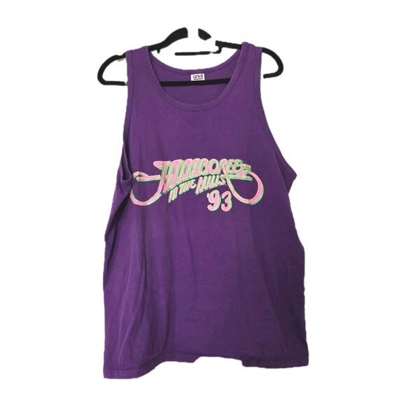 Vintage 1993 Jamboree In The Hills Country Music Festival Tank Top Mens XL Neon - Picture 1 of 8